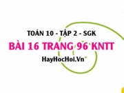 Bài 16 trang 96 Toán 10 tập 2 Kết nối tri thức